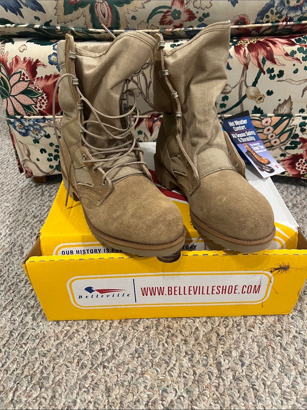 Belleville unisex Tan Tactical Lace-Up Boots